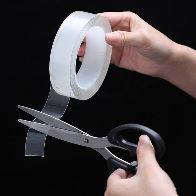 Double-Sided Nano Magic Tape Double Sided Tape Transparent NoTrace Reusable Waterproof Adhesive Tape Cleanable Home Gekkotape