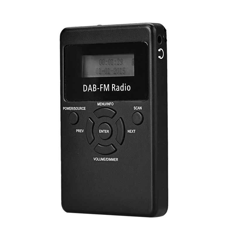 Mini Draagbare Dab Digitale Radio Draagbare Dab + Fm Twee-Band Ontvanger Ingebouwde Lithium Batterij fm Radio Omroep