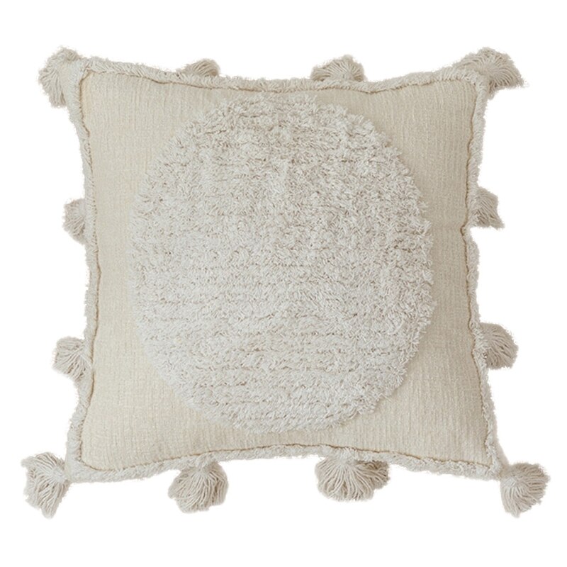 Tribal Boho ethnique tufté jeter taie d'oreiller tissé rayures glands housse de coussin