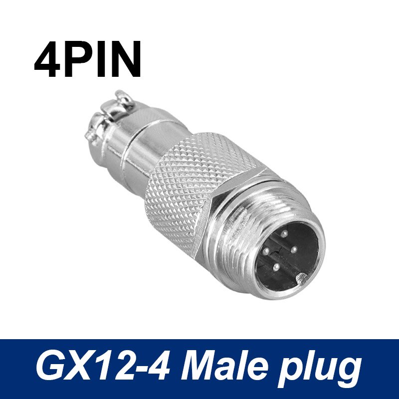 GX12 Aviation butt-joint connector 2pin3pin4pin Male plug push-pull 5pin6pin7pin cable butt joint connector: 4 pin