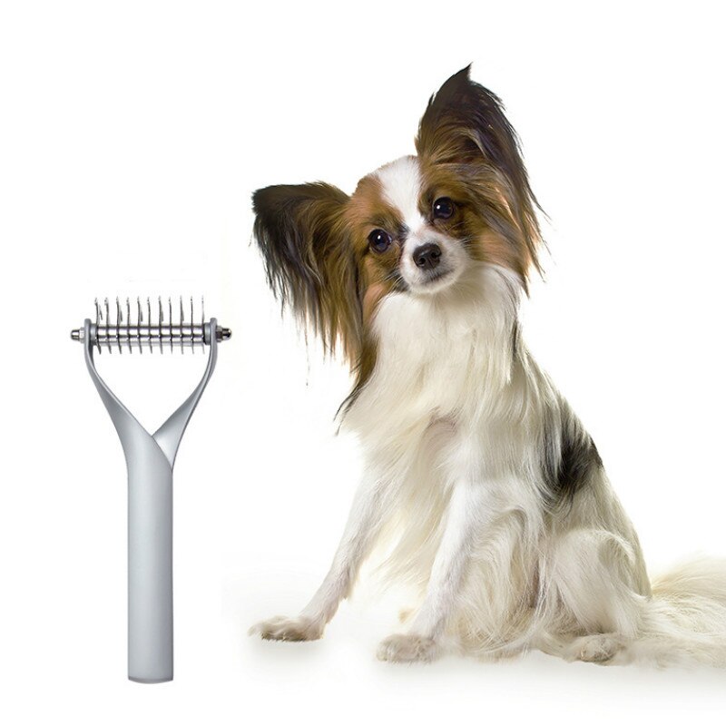 Usuwanie włosów uszu dla psa placki otwarty węzeł grzebień dwustronny grzebień robić usuwania włosów robić pływaka grzebień materiał ze stopu cynku produkty dla zwierzaka domowego