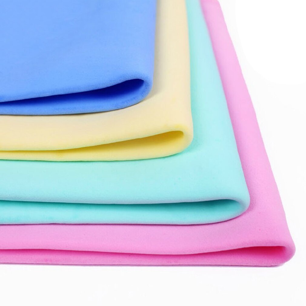 66X43Cm Natuurlijke Zachte Zeem Car Auto Cleaning Doek Wassen Suede Absorberende Handdoek Auto Styling