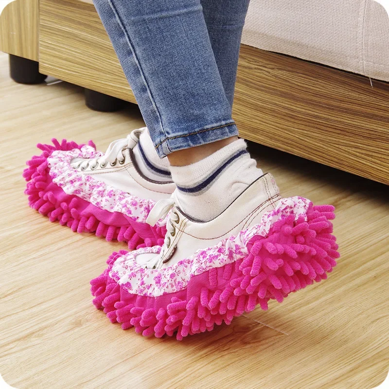 Zapatillas de limpieza de polvo para el hogar, paño de microfibra para limpiar zapatos, 1 piezas