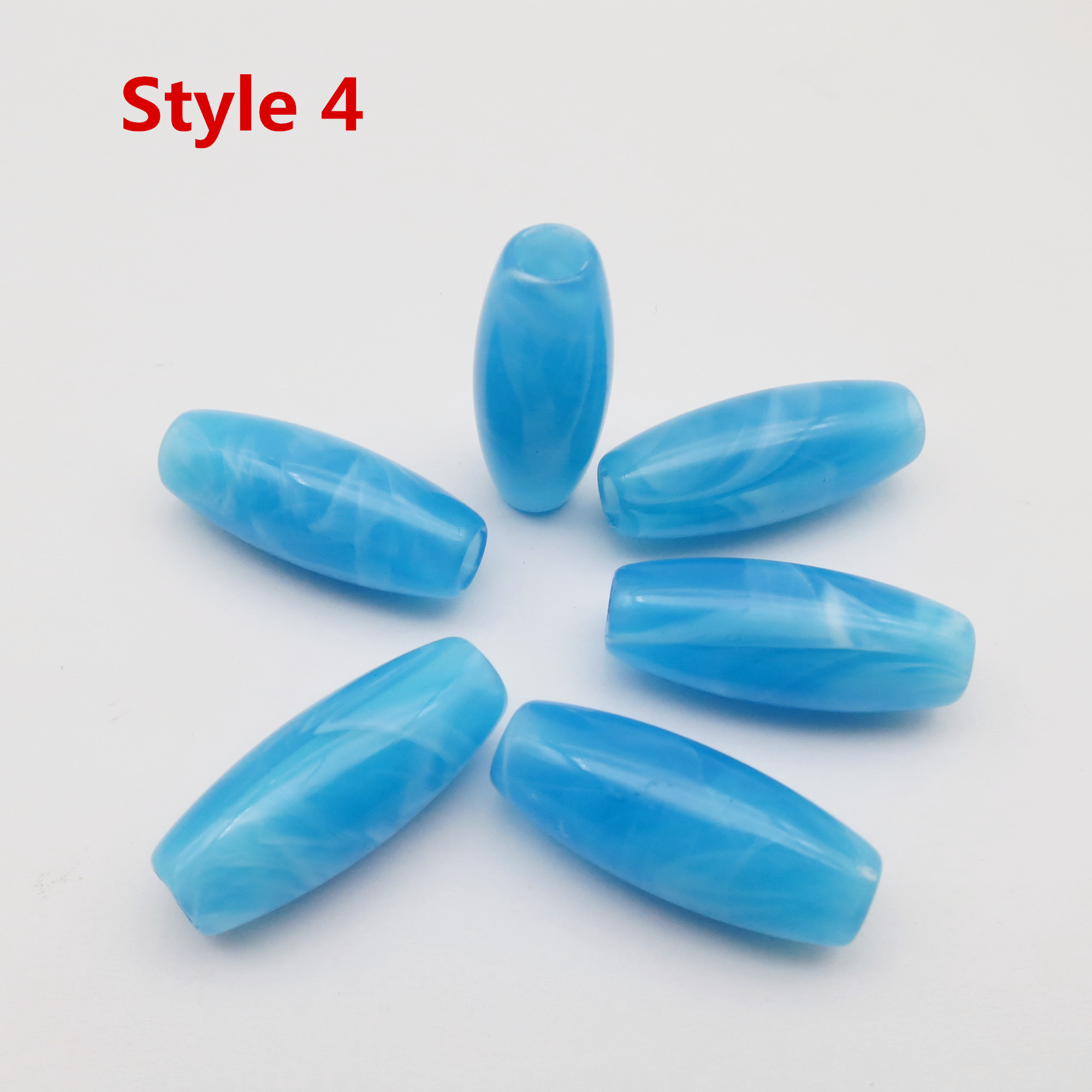 6Pcs/12Pcs Haak Vlechten Acryl Haar Vlecht Dread Baard Dreadlock Kralen Ringen Buis Voor Kinderen Meisjes Vrouwen haar Accessoires