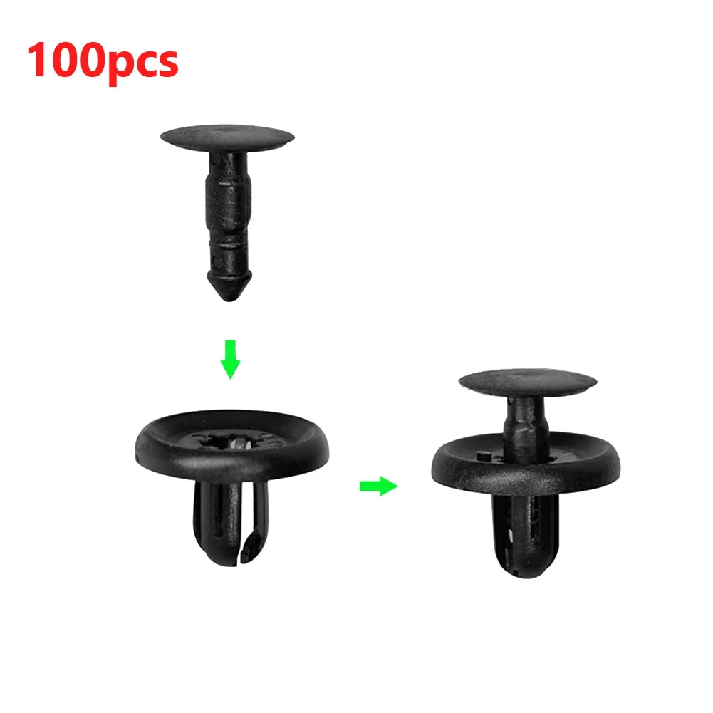 100Pcs Voor Toyota Lexus Fasteners Trim Panel Clips Bumper Fender Push Pin Klinknagels Past In 7 Mm Gat (90467-07201)