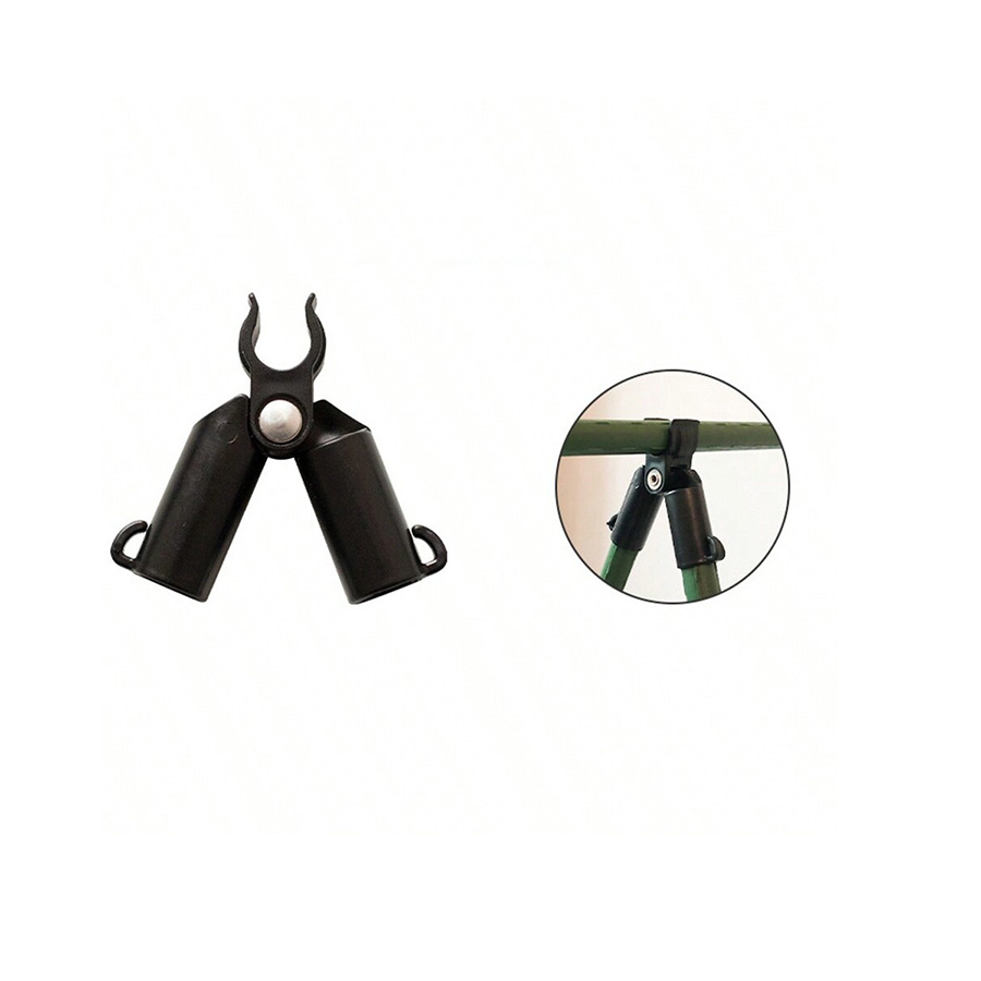 20 stuks tuin kunststof gecoate metalen plant klimpaal ondersteuningsframe, klimpaal aangesloten op de beugel bevestigingsklem Accesso: Bruin