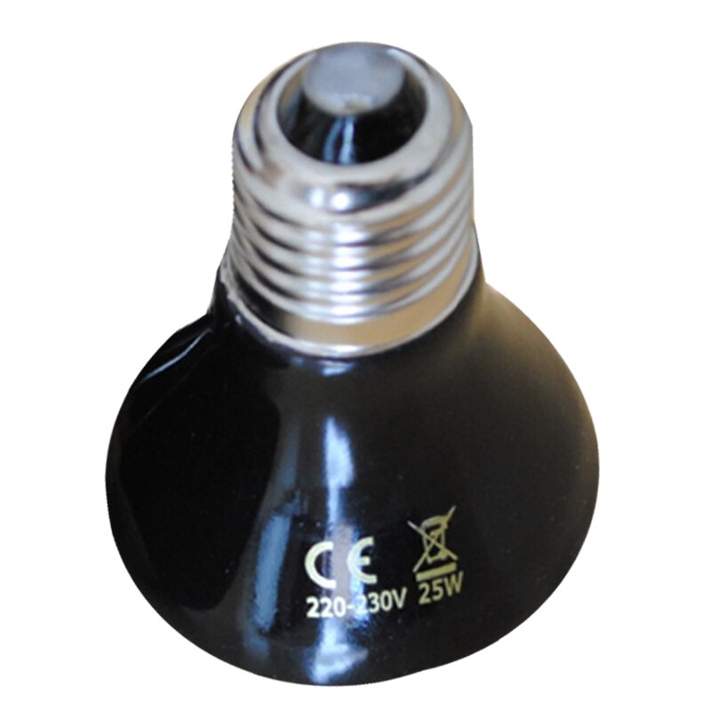 25/50/75/100W Reptile Heat Lamp Bulb Ceramic Heat Emitter No Harm No Light Infrared Heater Lamp for Chicken Aquarium Snake