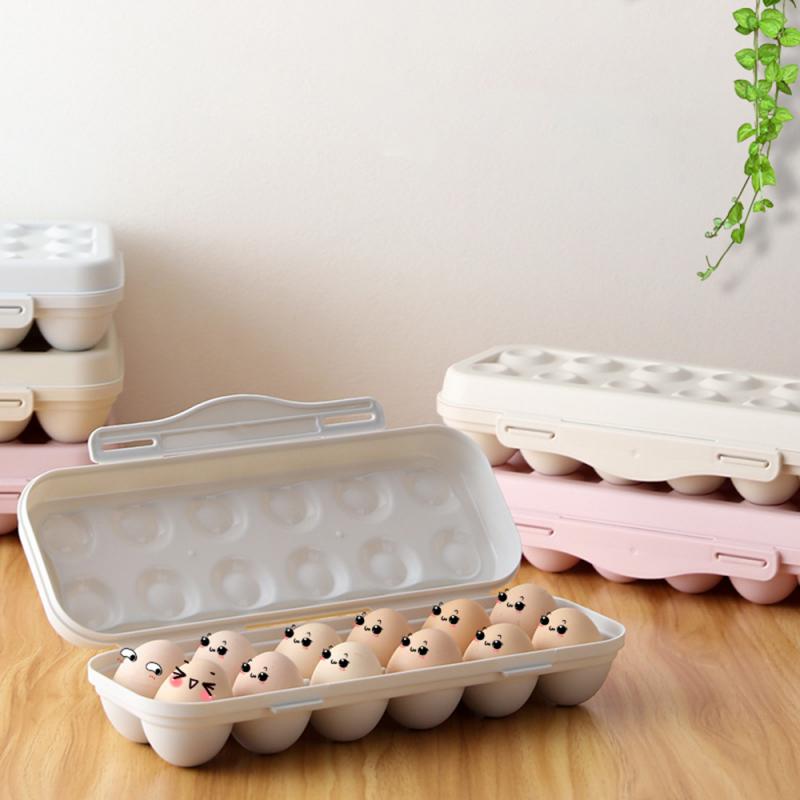 Keuken Ei Lade Houder Ei Opbergdoos Koelkast Scherper Opslag BBQ ShockProof Ei Houder Cover Lock Container Thuis Opslag