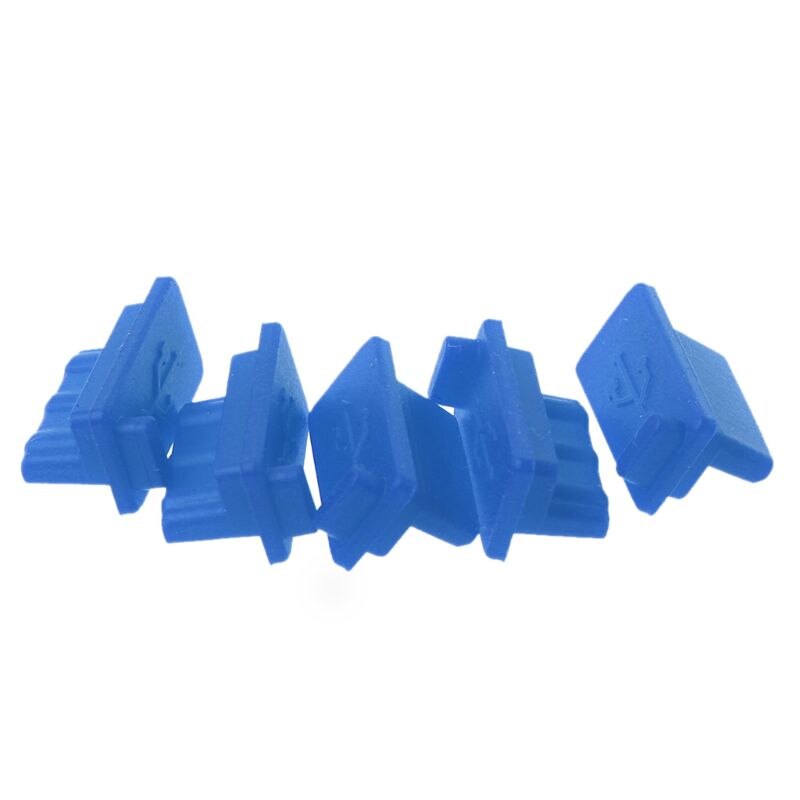 Plugue poeira usb carregador porta, capa fêmea interface universal silicone protetor à prova de poeira tablet pc notebook portátil: Azul