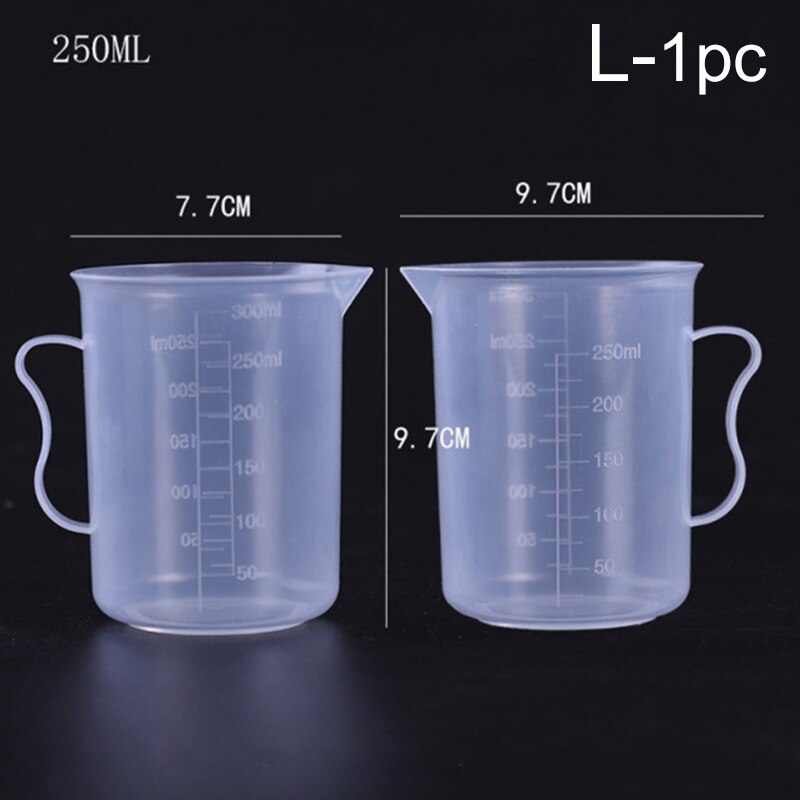 20ml/30ml/50ml/300ml/500ml/1000ml Clear Plastic Graduated Measuring Cup for Baking Beaker Liquid Measure Jug Cup Container: L-1pc
