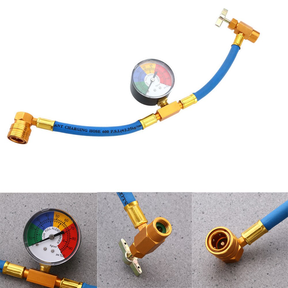 Airconditioning Reparatieset 3-in-1 - 2x R134a Koelmiddel Navulslang Voor Auto