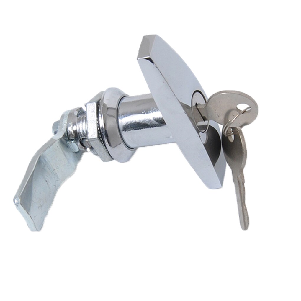 2 Set Turn T-Handvat Slot Met Sleutels Vervanging Voor Trailer Caravan Toolbox Verdeelkast Truck Rv