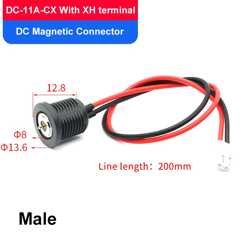 Conector magnético impermeable roscado 10-15A, Cable de carga de energía, contacto de succión magnético USB, Terminal de enchufe macho y hembra: Lavanda