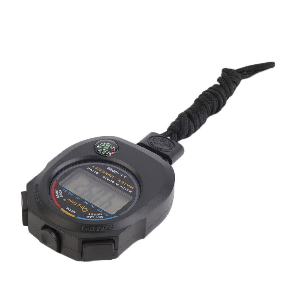 Sports Handheld Digital LCD Sports Stopwatch Stopwatch ProfessionalChronograph Counter Timer with Strap