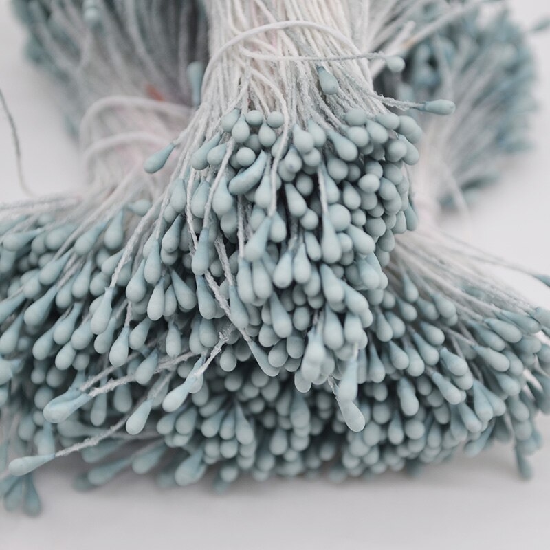 400pcs/lot Mini Flower Stamen Pistil DIY Artificial Double Heads Floral Stamens Home Wedding Decoration Cake Flowers Accessories
