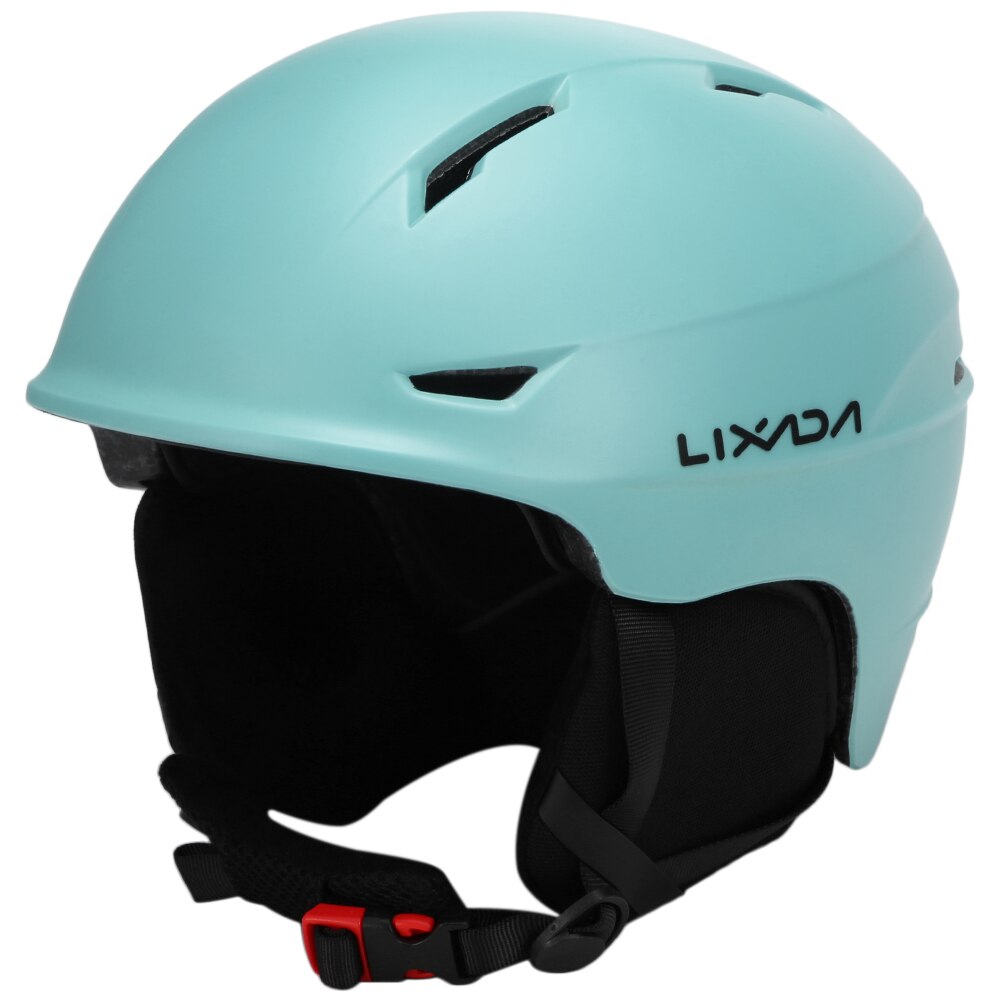 Lixada snowboard hjelm aftagelig ørebeskyttelses sikkerhed sikkerhed hjelm beskyttelsesbriller fast rem skiløb sne sport hjelm til voksne børn: Blå