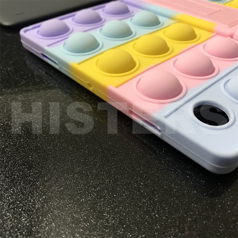 Pop It Fidget Silicon Cover Case for Samsung Galaxy Tab A8 SM-X200 SM-X205 10.5&quot; Tablet PC Shockproof Funda with Kickstand