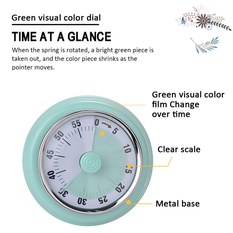 Student Timer Reminder Kitchen Countdown Timer Household Baking Tomato Clock Magnetic Mechanical Kitchen Tools