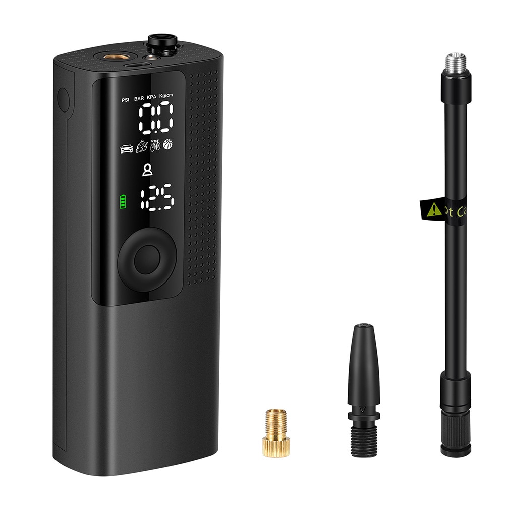 120psi Bike Mini Electric Pump Portable Smart Bicycle Motorcycle Tire Swimming Ring Digital LCD Display Wireless Air Inflator