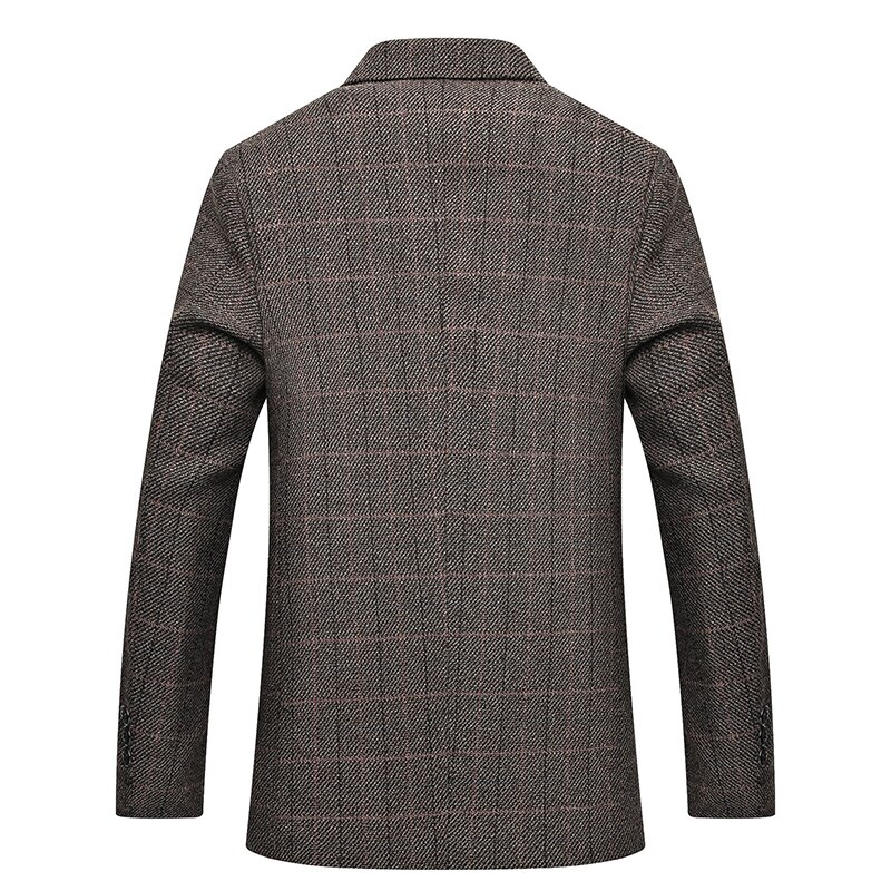 Mwxsd merke herre rutete blazerjakke i ull herre slank passe dressjakke homme uformelt mannlig blazer dressjakke masculino