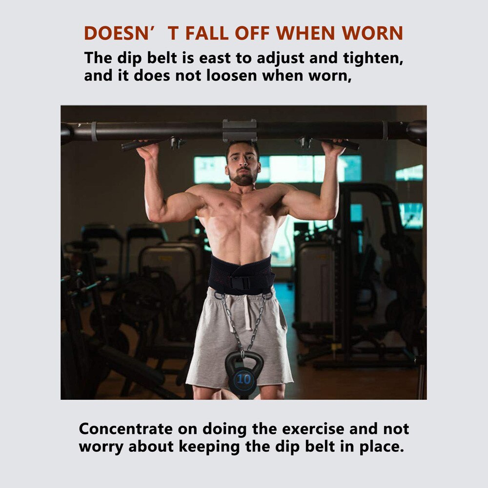 Fitness vægtløftningsbælte med kædedypning pull up belt til crossfit vægtløftning træning hjemme gym bodybuilding træning
