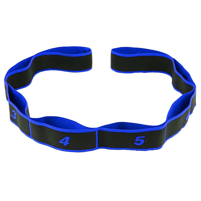 Cinturones de Yoga para niños y adultos, banda elástica de baile latino, correa de tensión Digital para ejercicio, cuerda de gimnasio, entrenamiento de cintura y pierna: Azul