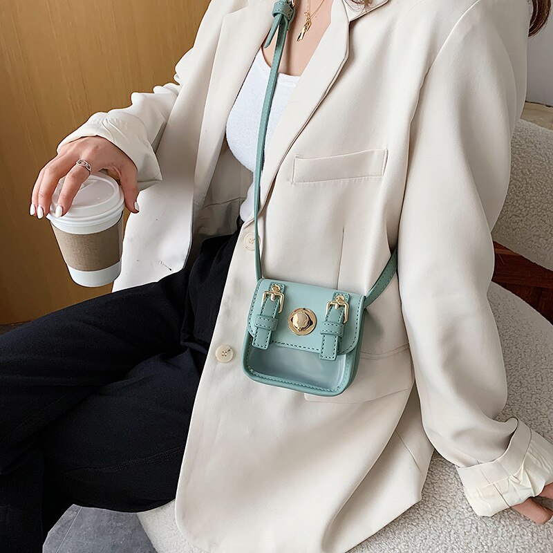 Flickväska damväska avslappnad sidväska korea lås axelväska