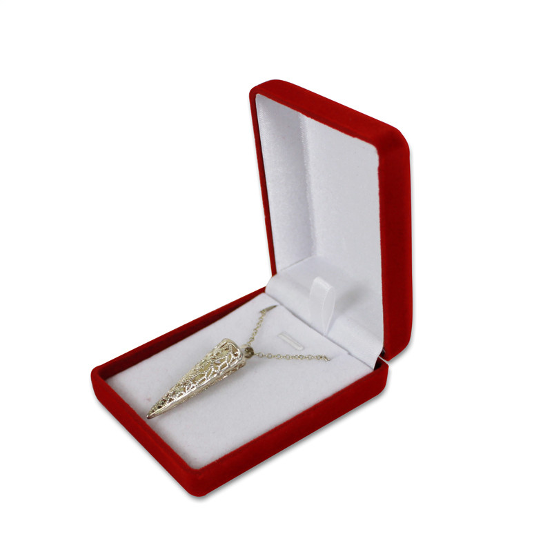 Gros noir velours mariage mariée bijoux collier pendentif boîte Colar boucles d'oreilles bibelot présentoir support organisateur: GRIS