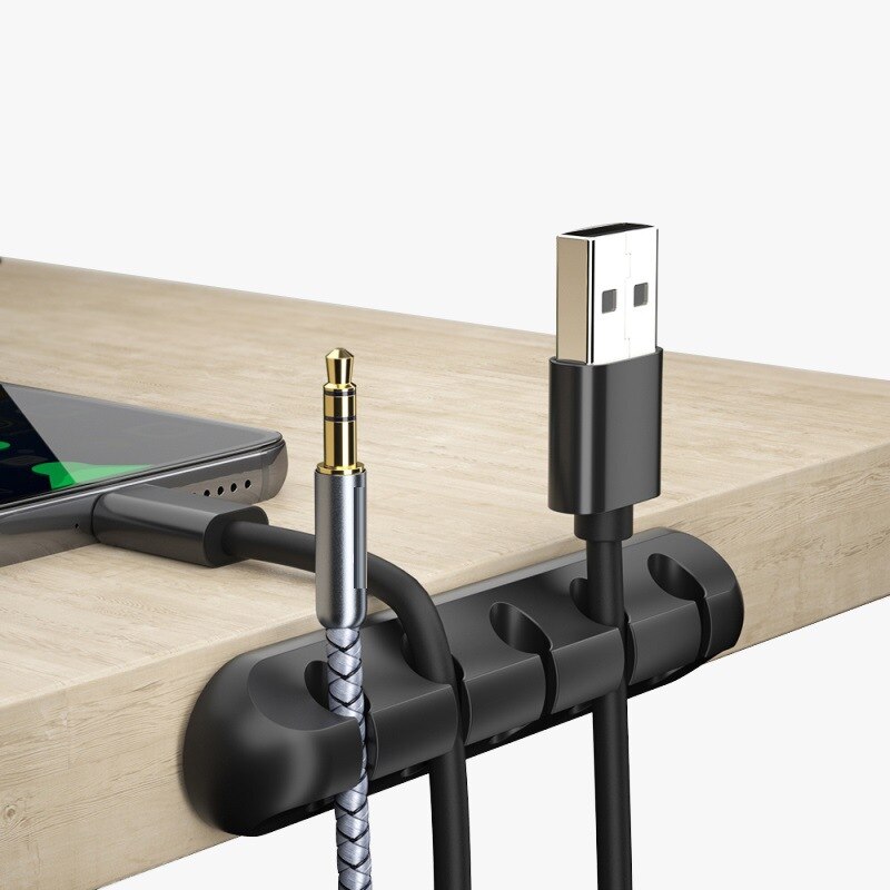Kabel organizator ładowarka Protector dla iPhone 11 mysz słuchawki uchwyt na kabel klipy na biurko przewód nawijacza przewód USB zarządzanie kablami