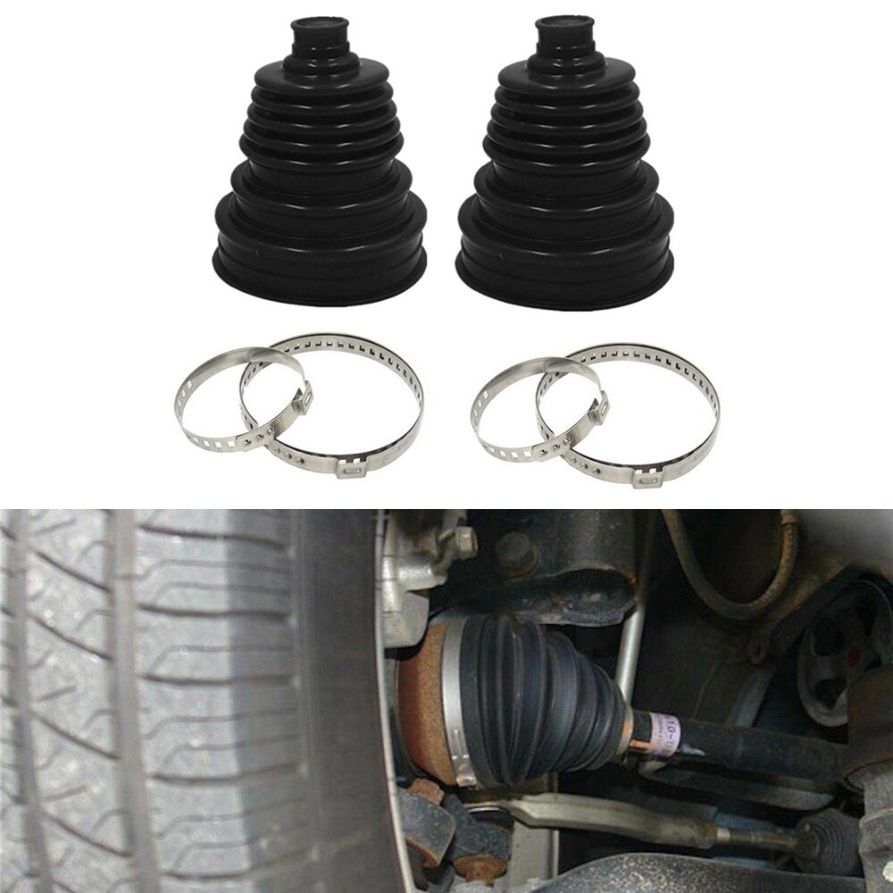 Black CV Boot Joint 140mm*86mm 2pcs Silicone Constant Velocity Universal