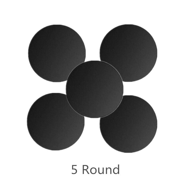 Xiaomi – Plaque de métal en aimant, support de téléphone pour voiture, kit de montage magnétique pour mobile, remplacement universel avec adhésif,: 5Round