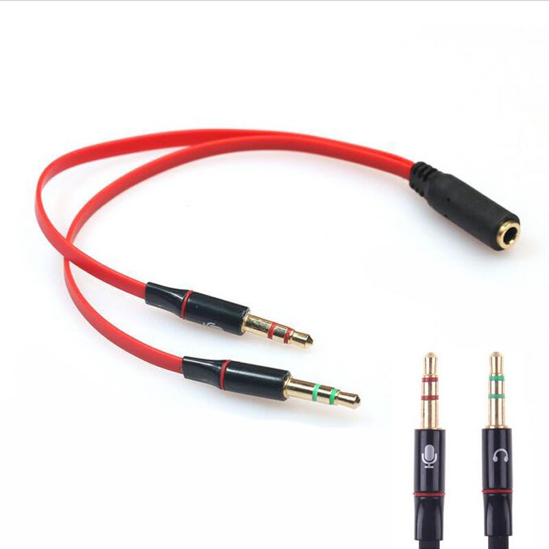 3.5mm jack Male to Female phone Headphone Earphone Audio Cable microphone Splitter Cord to Laptop Notebook PC Computer