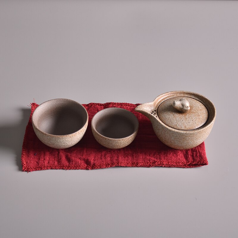 Draagbare Thee Set Bevatten 1 Theepot 4 Theekopjes Mooie En Eenvoudige Theepot Waterkoker Chinese Reizen Keramische Draagbare Teaset Gaiwan-05 (6