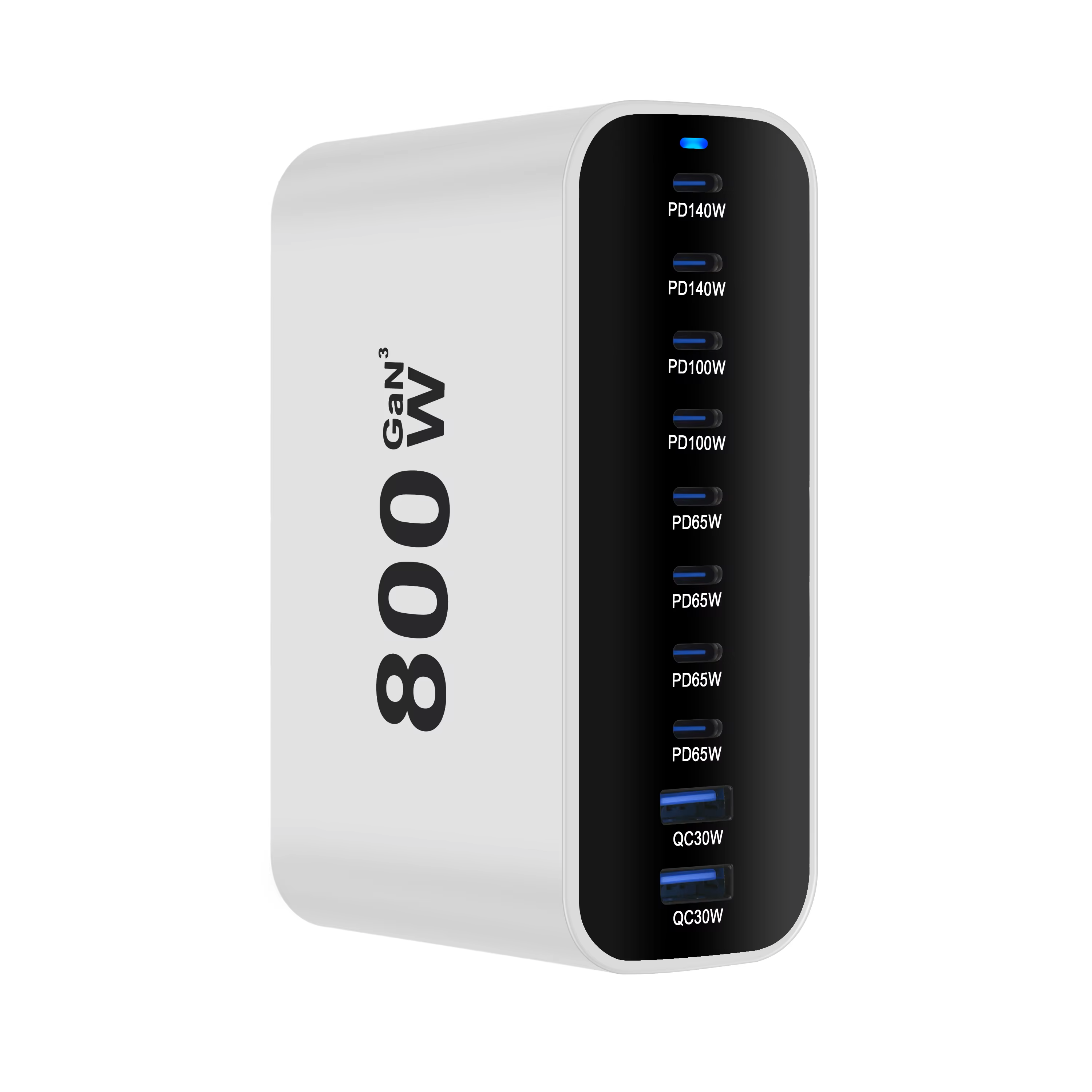 800w 8 c 2a usb c laddare bärbar laddningsstation med 10- portar bordsladdare för mobiltelefoner surfplattor och mer
