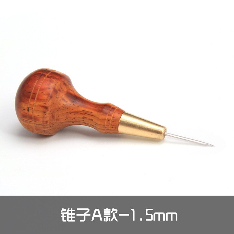 Handgemaakte lederwaren diy sandelhout diamanten priem palissander diamanten kegel leren priem diamanten kegel diamanten hakkegel: Een -1.5mm