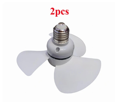 Ventilador de mesa de 6,3 pulgadas, miniventilador de techo E27 de 10W, candelabro de dormitorio interior con ventiladores de refrigeración: Gris