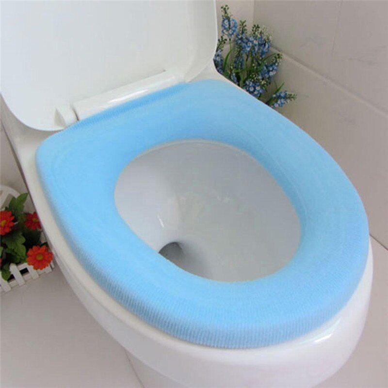 2 stk / sæt varmere toilet sædeovertræk badeværelse produkt vaskbar blød o ringmåtte badeværelse varmere toilet sædeunderlag
