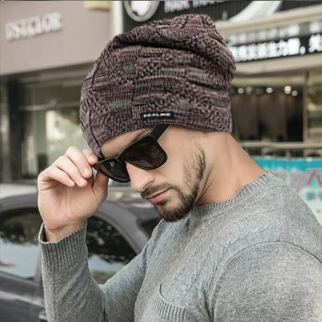Beanies Winter Cap Women Men Hat Trendy Warm Oversized Chunky Baggy Stretchy Slouchy Skully Hat Beanie Hat Muts #2O17: Brown