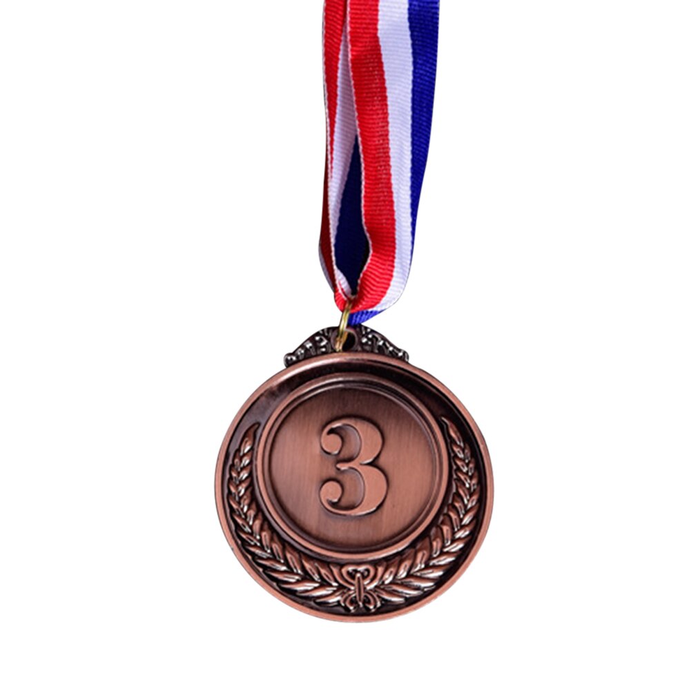 Guld silver brons utmärkelse barn medalj vinnare belöning märke barn spel pris barn barn vinnare medaljer sport dag fest: Brun