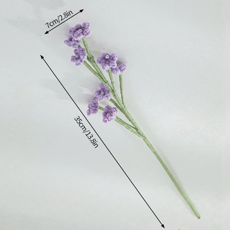 Fiori tutto'uncinetto Fiori lavorati a maglia finiti Regali per gli ospiti di nozze mazzo di fiori artificiali fai-da-te Decorazioni per la scrivania della stanza Regalo per la festa della mamma