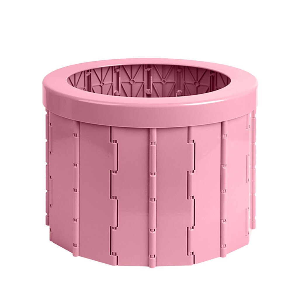 Portable Travel Folding Toilet Urinal Mobile Seat For Camping Hiking Long Trip Convenient Car Potty Toilet Vehicular Urinal: Pink