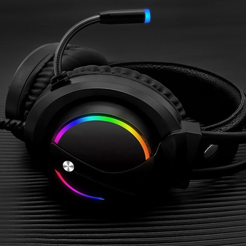 Headset Wired Headset 7.1 Surround Sound USB Wired RGB Lighting Gaming Headset
