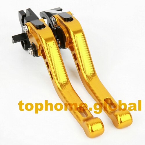 For Yamaha FJ1200 /ABS 1986 - 1995 3D Anti-slip Short/Long Clutch Brake Levers CNC Adjustable 1994 1993 1992 1991 1990 1989 1987: Short Gold