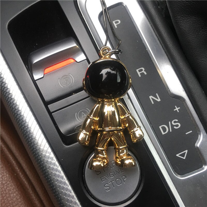 Creatieve Ruimte Robot Auto Sleutelhanger Auto Achteruitkijkspiegel Hanger Astronaut Hanger Persoonlijkheid Mannen En Vrouwen Auto Interieur Meubi
