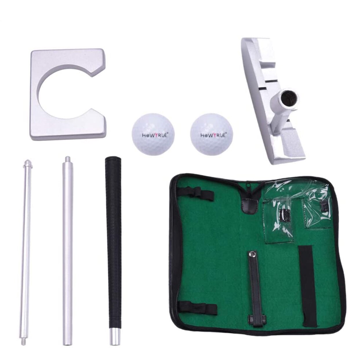 Golf Putter Set Balls Training Practice 3-section Right Handed Portable Indoor Outdoor Golf Tools