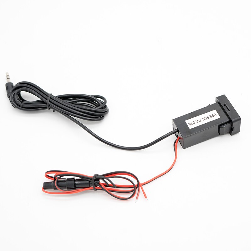 Auto Interface USB Charger Connector Adapter en Aux Audio-ingang voor TOYOTA Corolla Auris Levin Camry Reiz RAV4 voor xiaomi