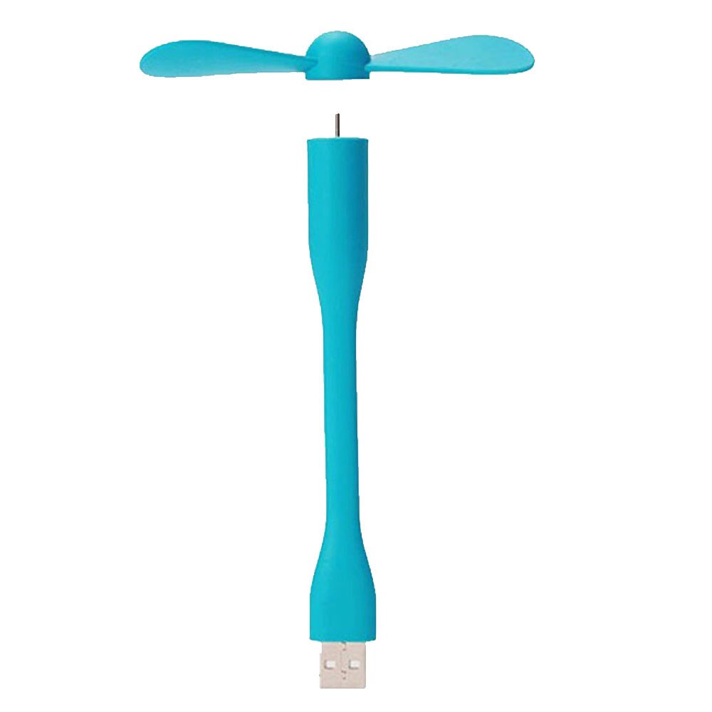 USB Fan Flexible Portable Mini Fan For Power Bank & Notebook & Computer Summer Gadget: Blue
