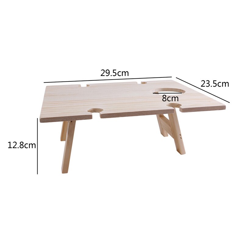 Portable Wooden Picnic Table Outdoor Folding Square Garden Wine Picnic Table Travel Outside Picnic Desk Holder Snack Food Tray: A