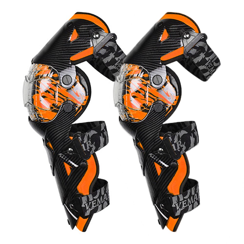 Rodilleras rosas para motocicleta para mujer, protectores de rodilla para Moto, Motocross: E-18 Orange