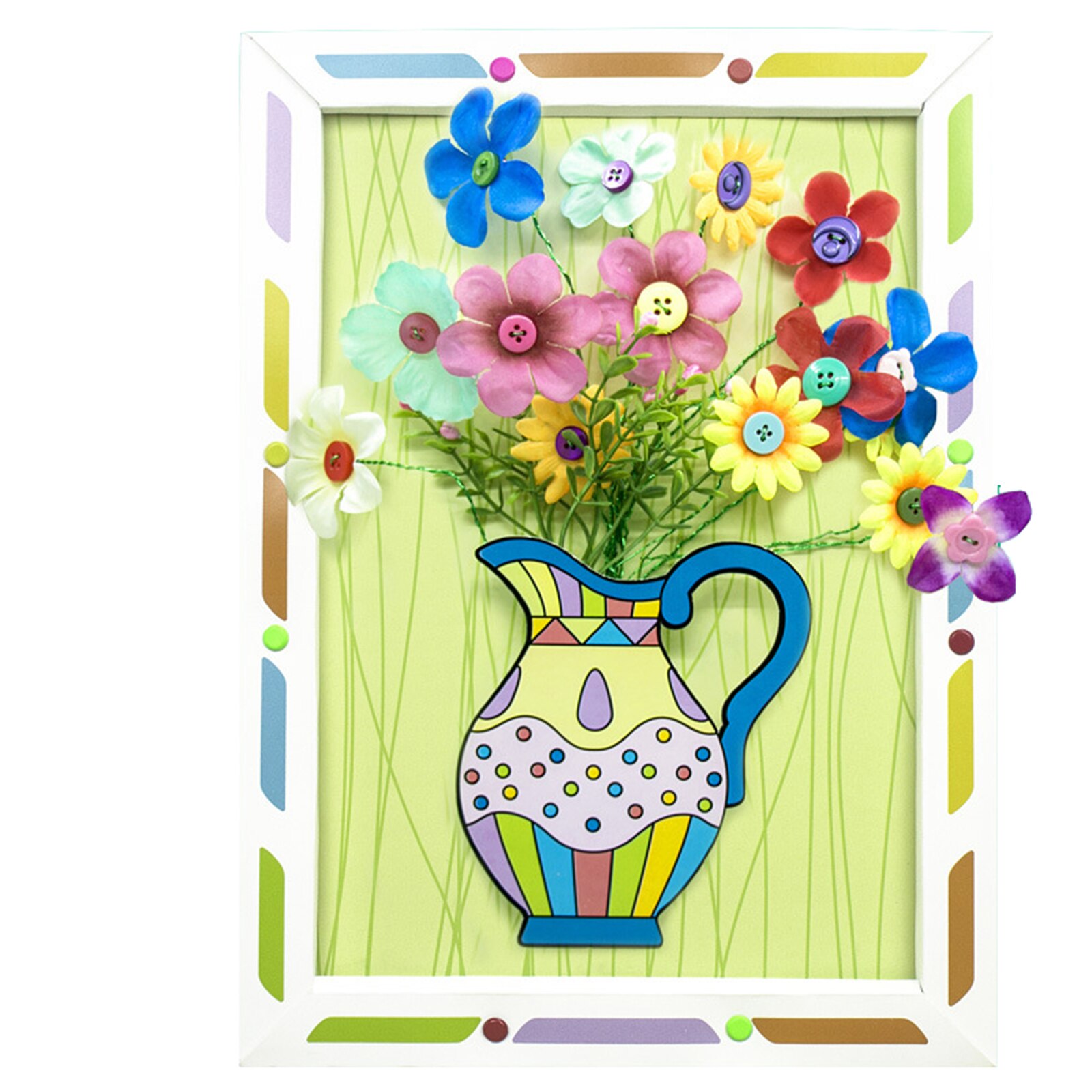 Juego de juguetes de arreglo de flores para niños, manualidades de flores de papel/tela, Kits de marco, juguetes educativos estéticos de aprendizaje, DC: petal